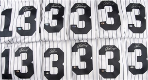 Lot of Ten Alex Rodriguez Signed New York Yankees Home Jerseys 